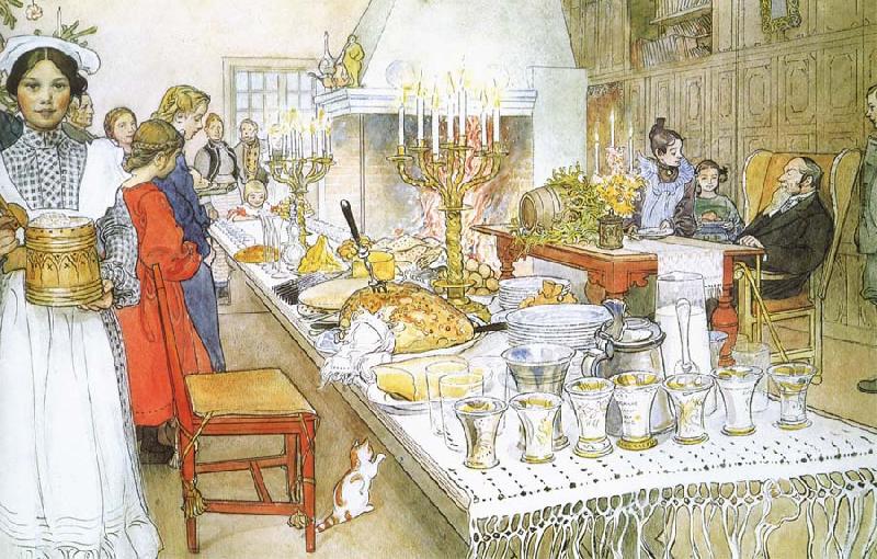 Carl Larsson Christmas Eve Banquet oil painting image